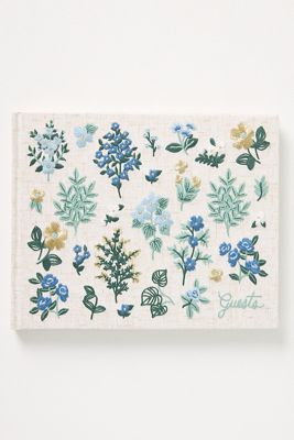 Embroidered Pomegranate Guest Book