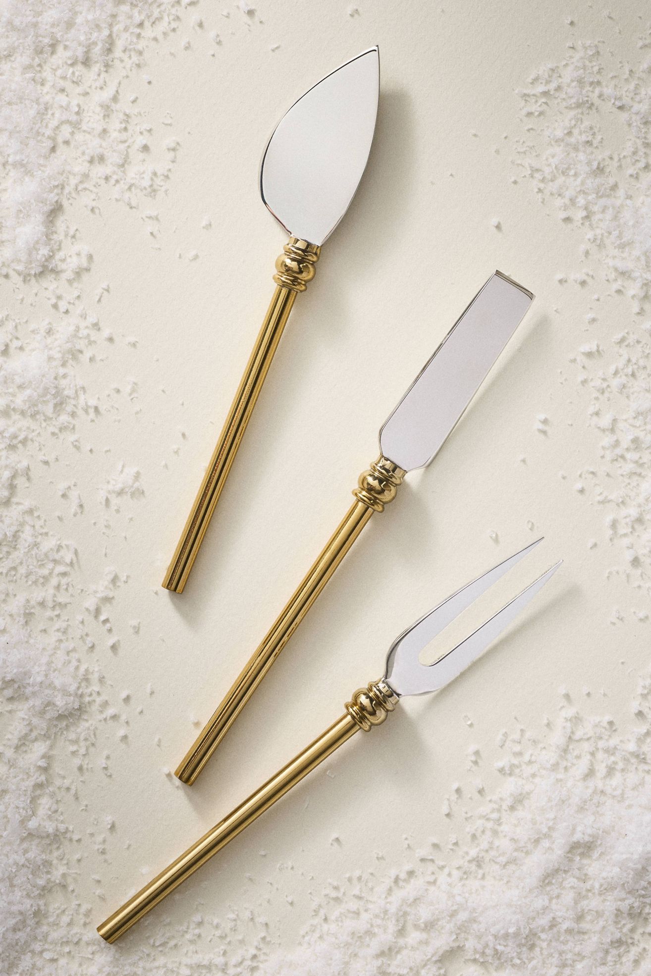 New York City Ballet Cheese Knives, Set of 3 - Gold, Standard, Set Of 3