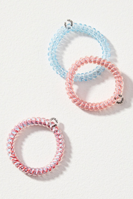 Teleties Fourth Of July Mixed Coil Hair Ties, Set Of 3 In Multi