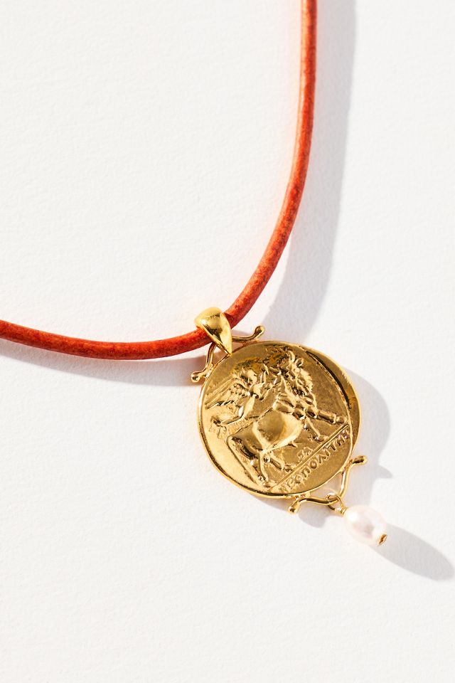 Chan Luu Coin Leather Necklace #1
