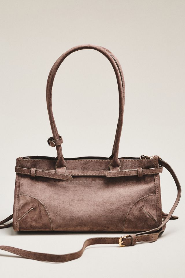 Greer Structured Faux-Suede Shoulder Bag #2