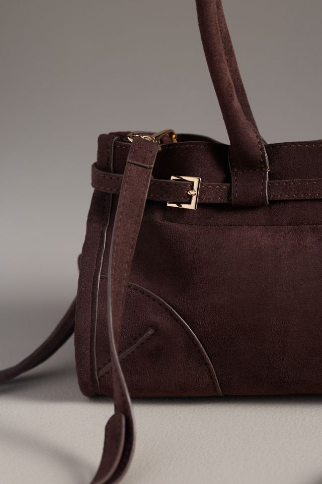 The Greer Structured Faux-Suede Shoulder Bag #3