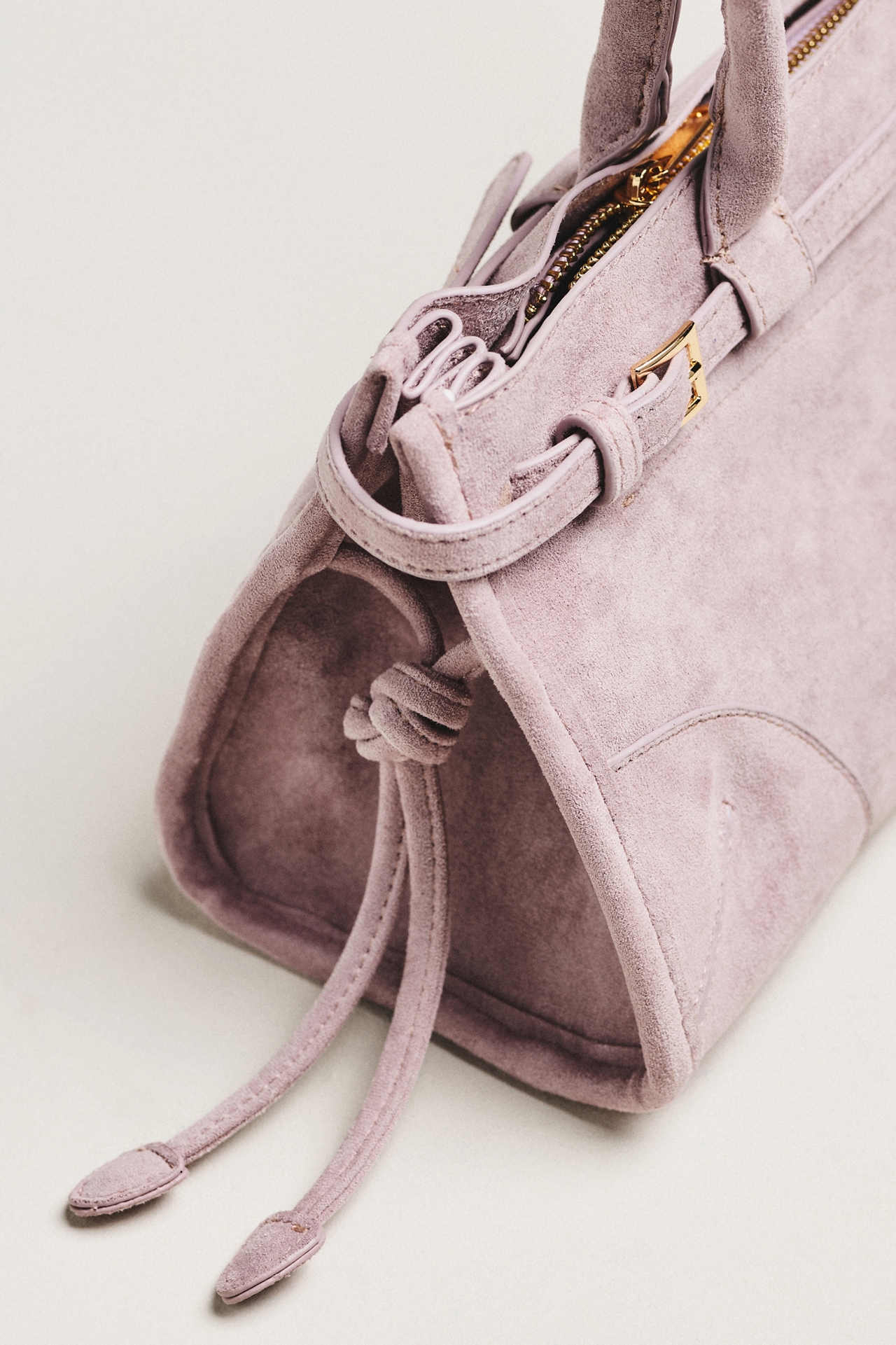 The Greer Structured Faux-Suede Shoulder Bag