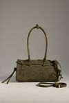 Structured Faux-Suede Shoulder Bag