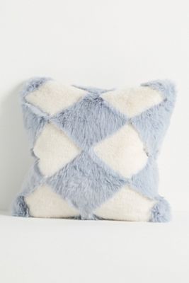 Almohada Chella a Cuadros de Piel Sintética