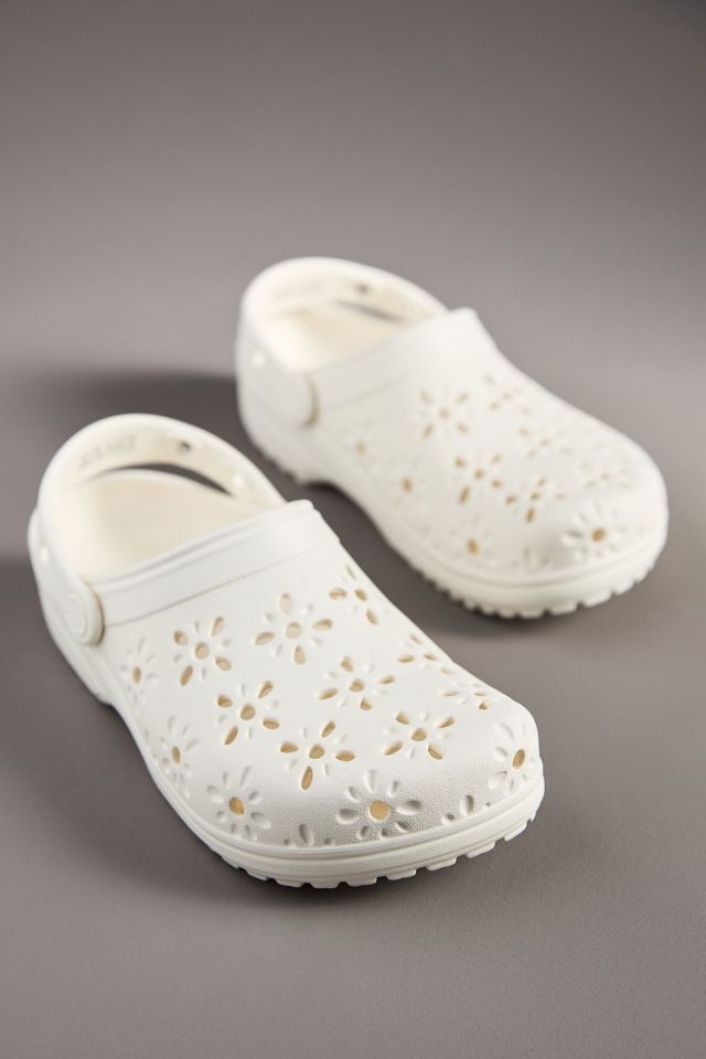 Crocs Classic Floral Cutout Clogs #1