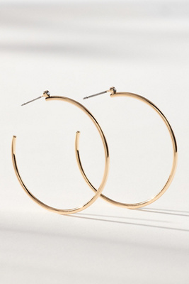 By Anthropologie Thin Sparkle Hoop Earrings