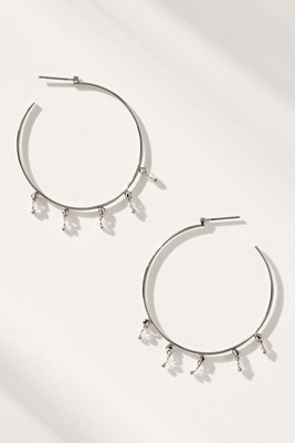 By Anthropologie Drippy Sparkle Hoop Earrings