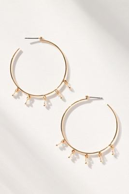 By Anthropologie Drippy Sparkle Hoop Earrings