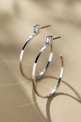 By Anthropologie Beaded Hoop Earrings