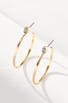 By Anthropologie Beaded Hoop Earrings