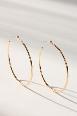 By Anthropologie Large Sparkle Hoop Earrings