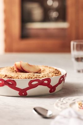 Benedita Bow Stoneware Pie Dish