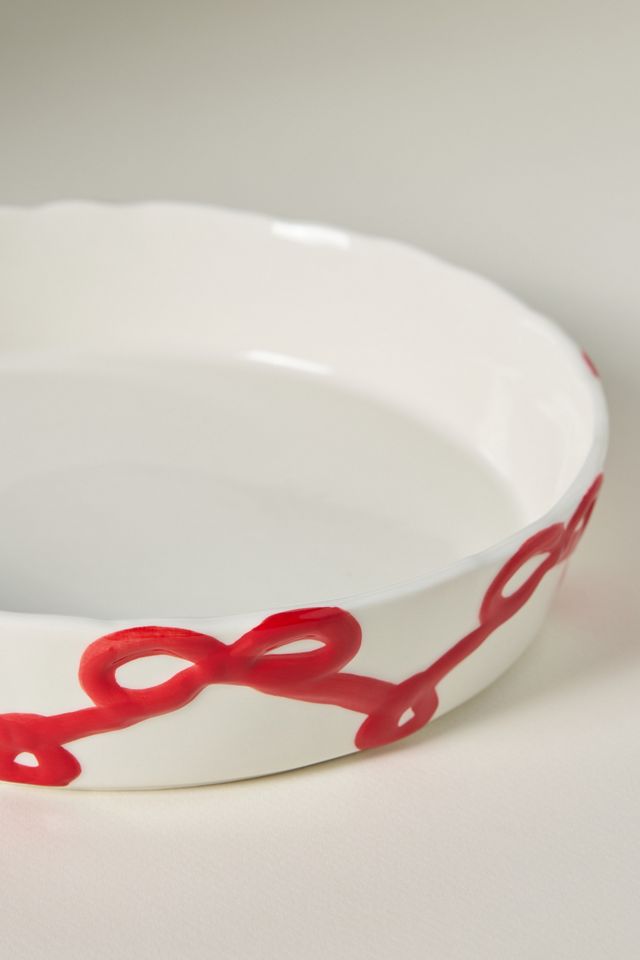 Benedita Bow Stoneware Pie Dish #3