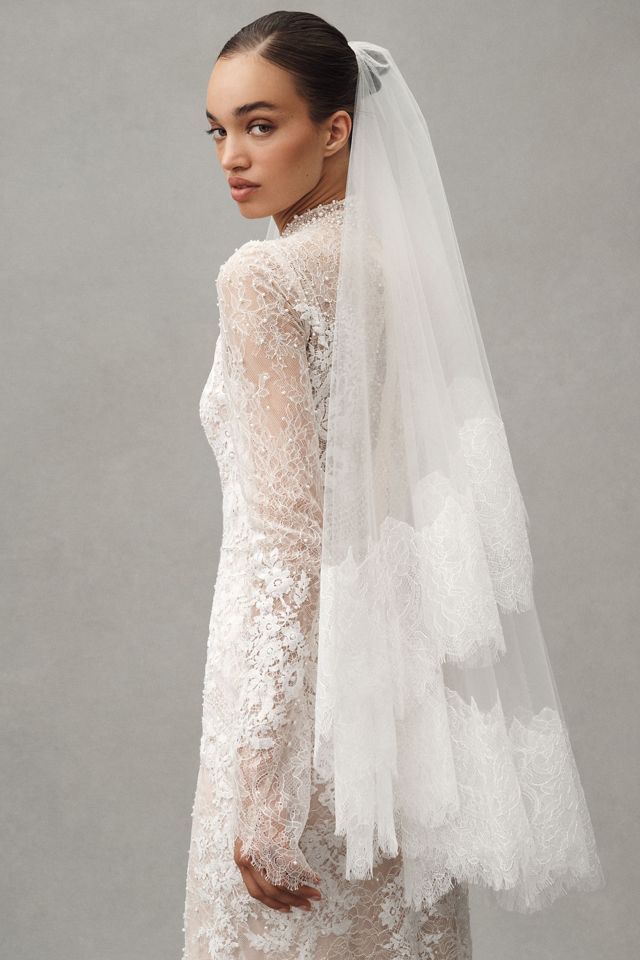 Watters Frances Fingertip Veil #1