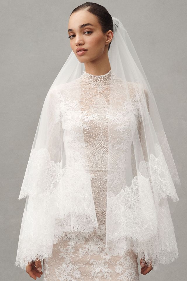 Watters Frances Fingertip Veil #3