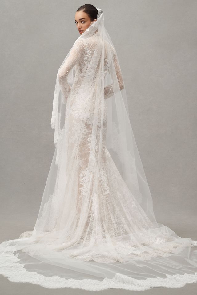 Watters Frances Single-Tier Cathedral Veil #1