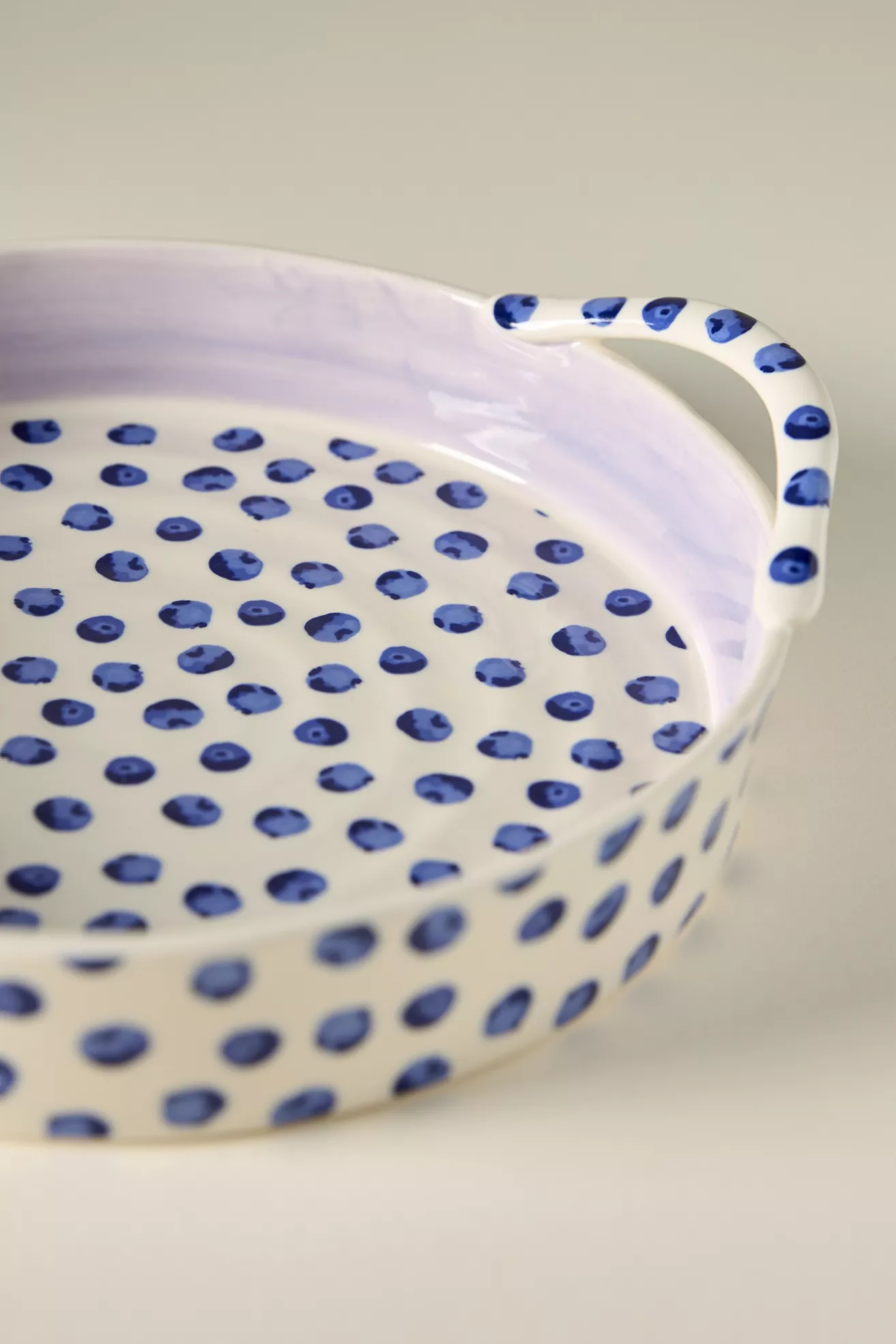 Berry Icon Handpainted Stoneware Pie Dish - thumbnail 2