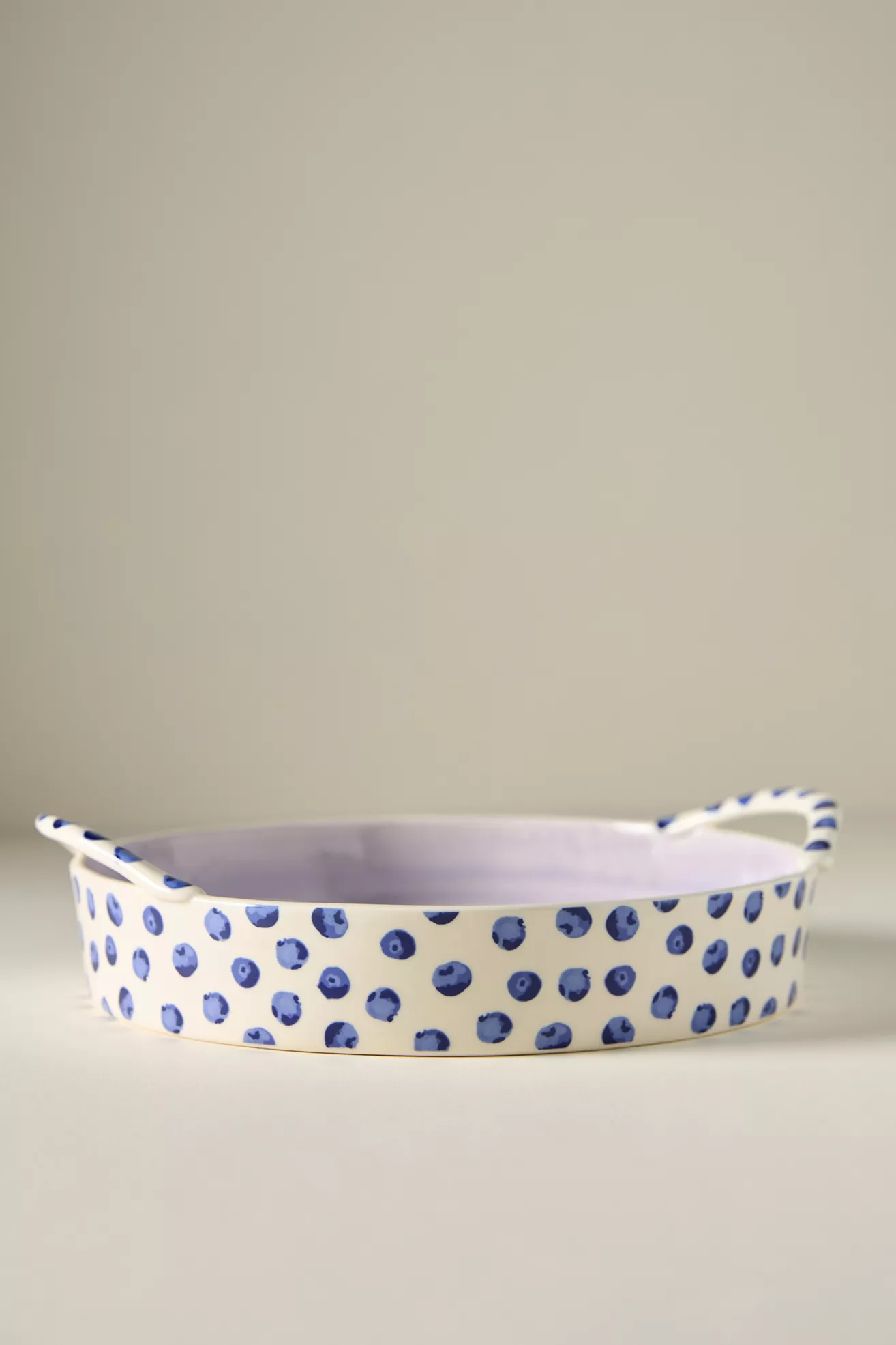 Berry Icon Handpainted Stoneware Pie Dish