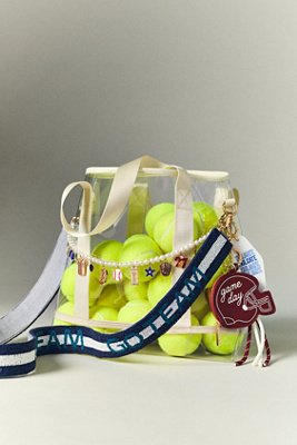 By Anthropologie Clear Stadium Tote In White