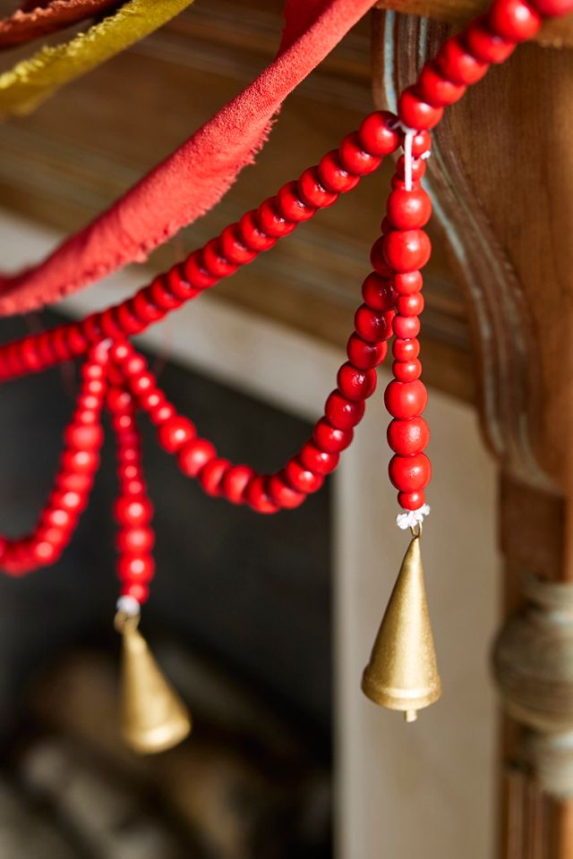 Swooping Beads + Bells Garland, 72” #1