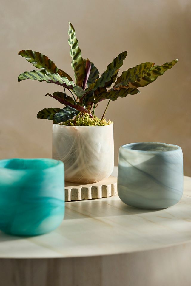 Marbled Glass Planter #1