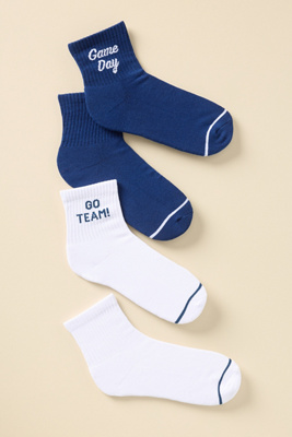 By Anthropologie Game Day Socks, Set Of 2