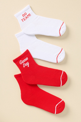 By Anthropologie Game Day Socks, Set Of 2