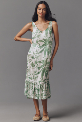 By Anthropologie Mesh Sleeveless Midi Dress