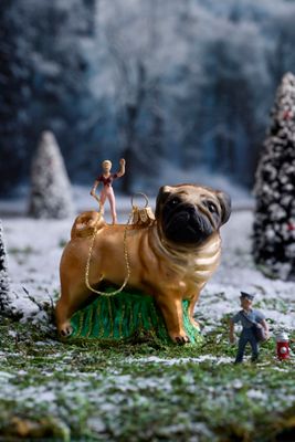 Pug Glass Ornament