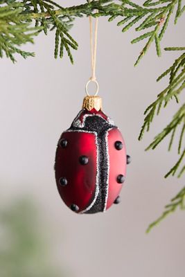 Ladybug Glass Ornament