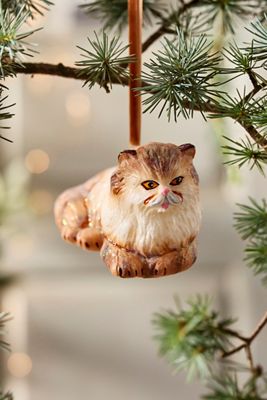 Persian Cat Glass Ornament
