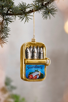 Terrain Tinned Sardines Glass Ornament