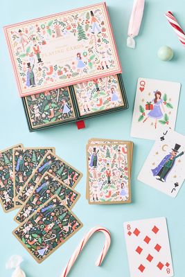 Rifle Paper Co. Holly Jolly Nutcracker Playing Cards, Set of 2