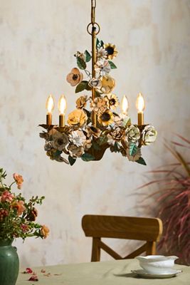 Floral Iron Chandelier
