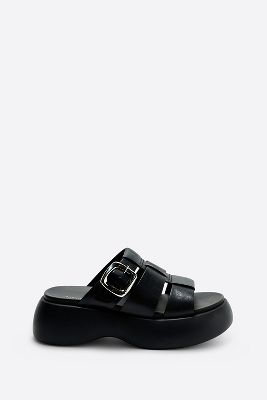INTENTIONALLY BLANK NELL PLATFORM SLIDE SANDALS 