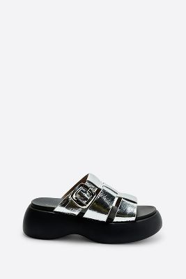 INTENTIONALLY BLANK NELL PLATFORM SLIDE SANDALS 