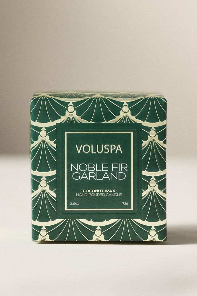Voluspa Woody Noble Fir Garland Glass Candle #3