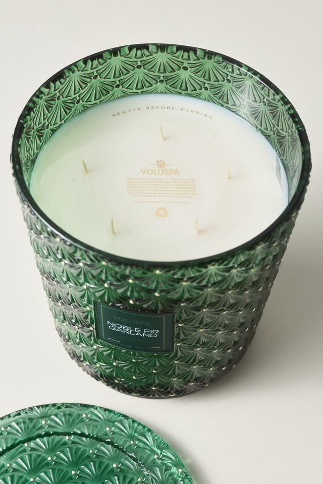 Voluspa Woody Noble Fir Garland Glass Candle #6
