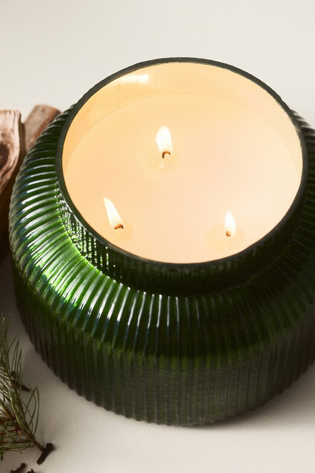 Capri Blue Woody Fir & Firewood Glass Candle #3