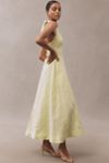 Mare Mare Halter Corset Fit & Flare Jacquard Maxi Dress