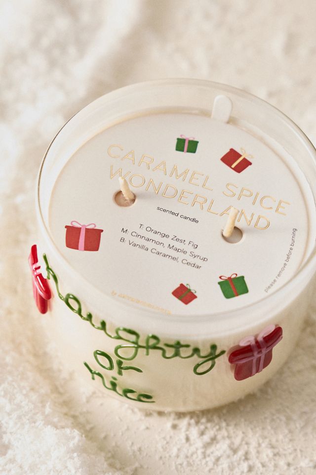 Festive Notes Naughty or Nice Gourmand Caramel Spice Wonderland Glass Candle #2