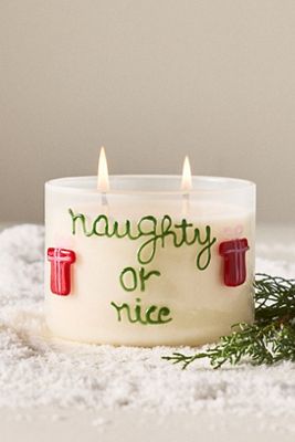 Festive Notes Naughty or Nice Gourmand Caramel Spice Wonderland Glass Candle