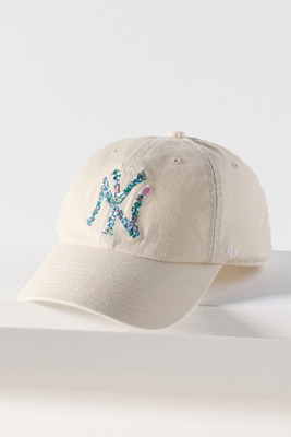 47 Brand Floral Cotton Baseball Cap In Beige