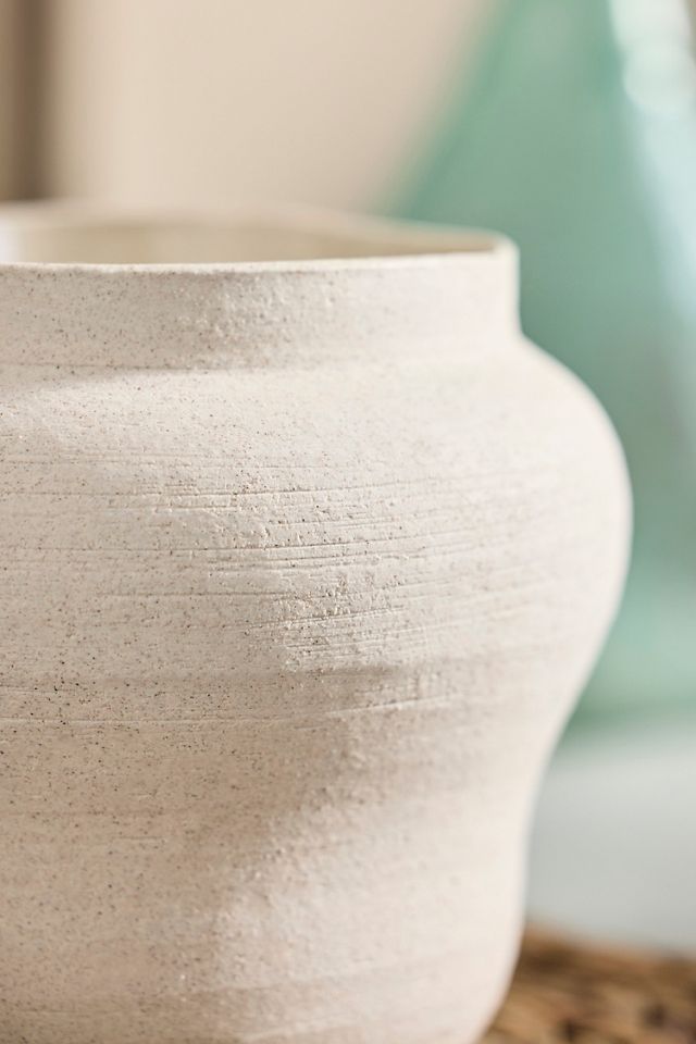 Round Shoulder Ceramic Jar Planter #1
