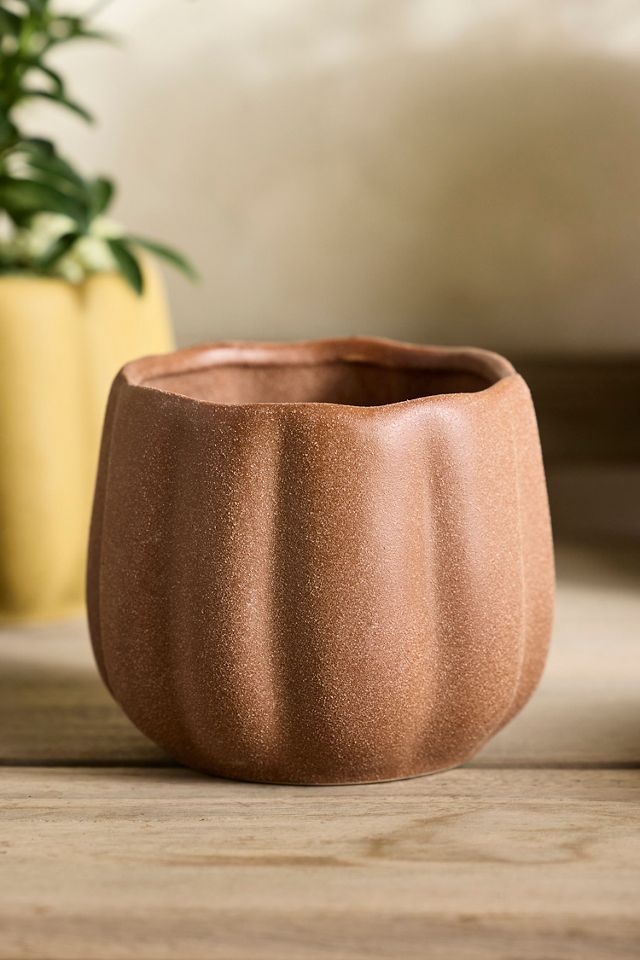 Pumpkin Stoneware Planter #2