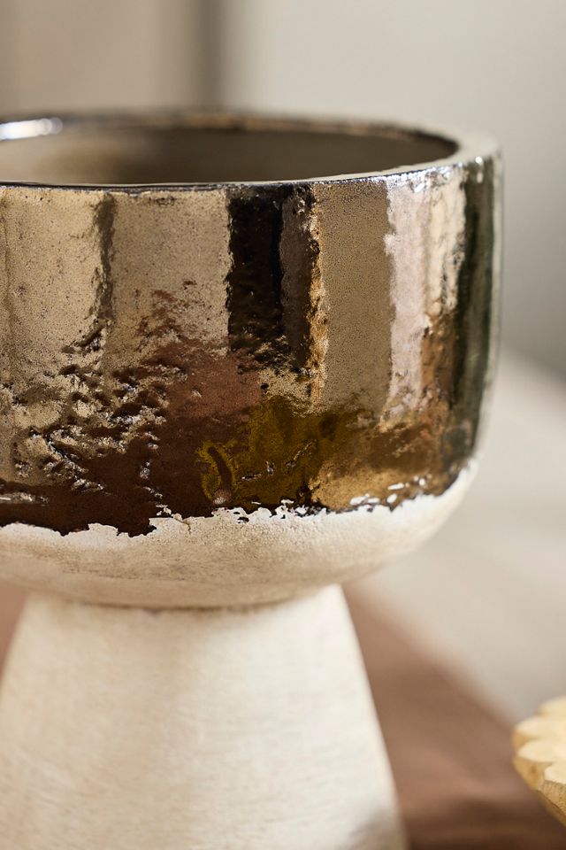 Metallic Colorblock Ceramic Urn Planter #2