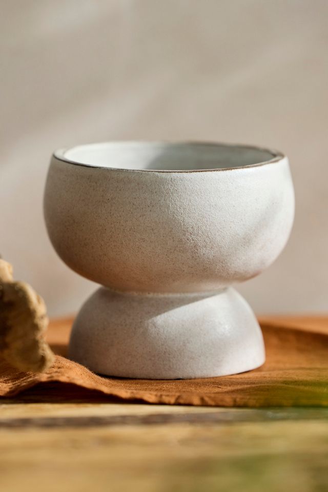 Rounded Pedestal Earthenware Urn Planter #1