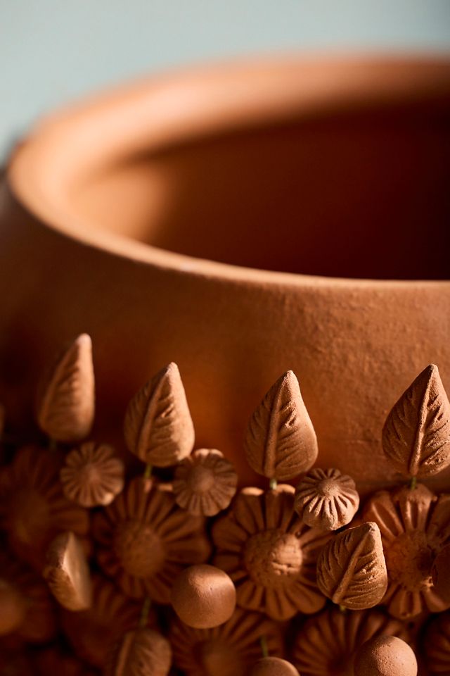 Oaxacan Floral Terracotta Planter | Anthropologie