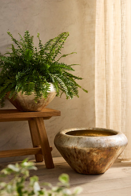 Terrain Metallic Low Taper Planter